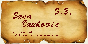 Saša Bauković vizit kartica